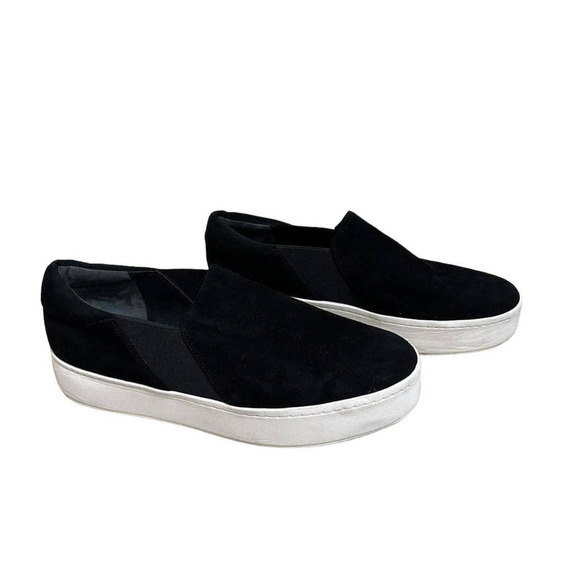 Vince Women's Black Warren Suede Slip On Platform Sneaker Size 9.5 0400010684847 - Picture 1 of 8